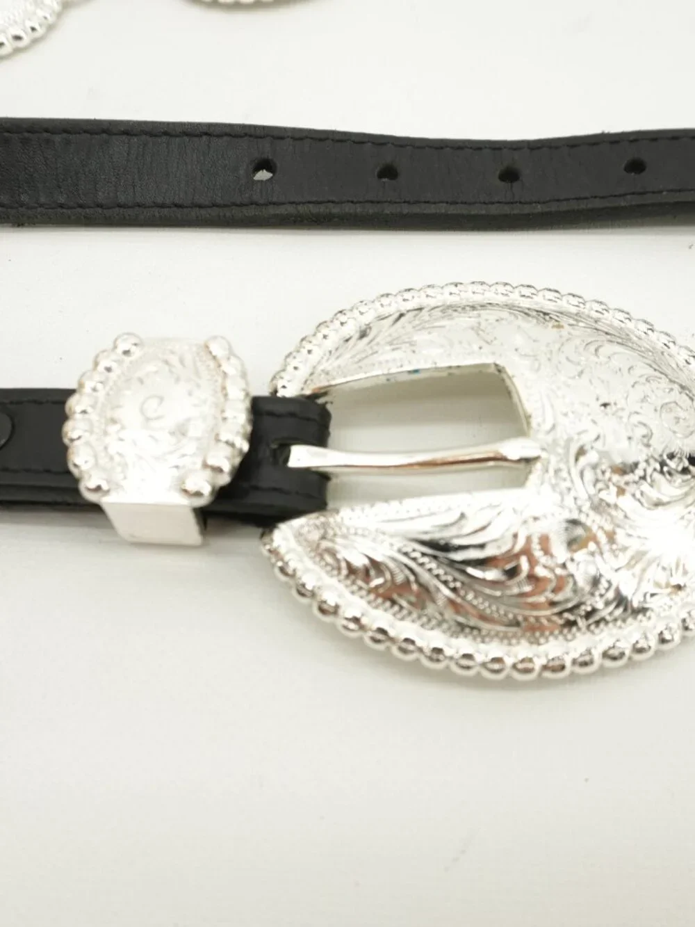 Concho Belt Vintage Tony Lama Leather Southwestern American Western Belt